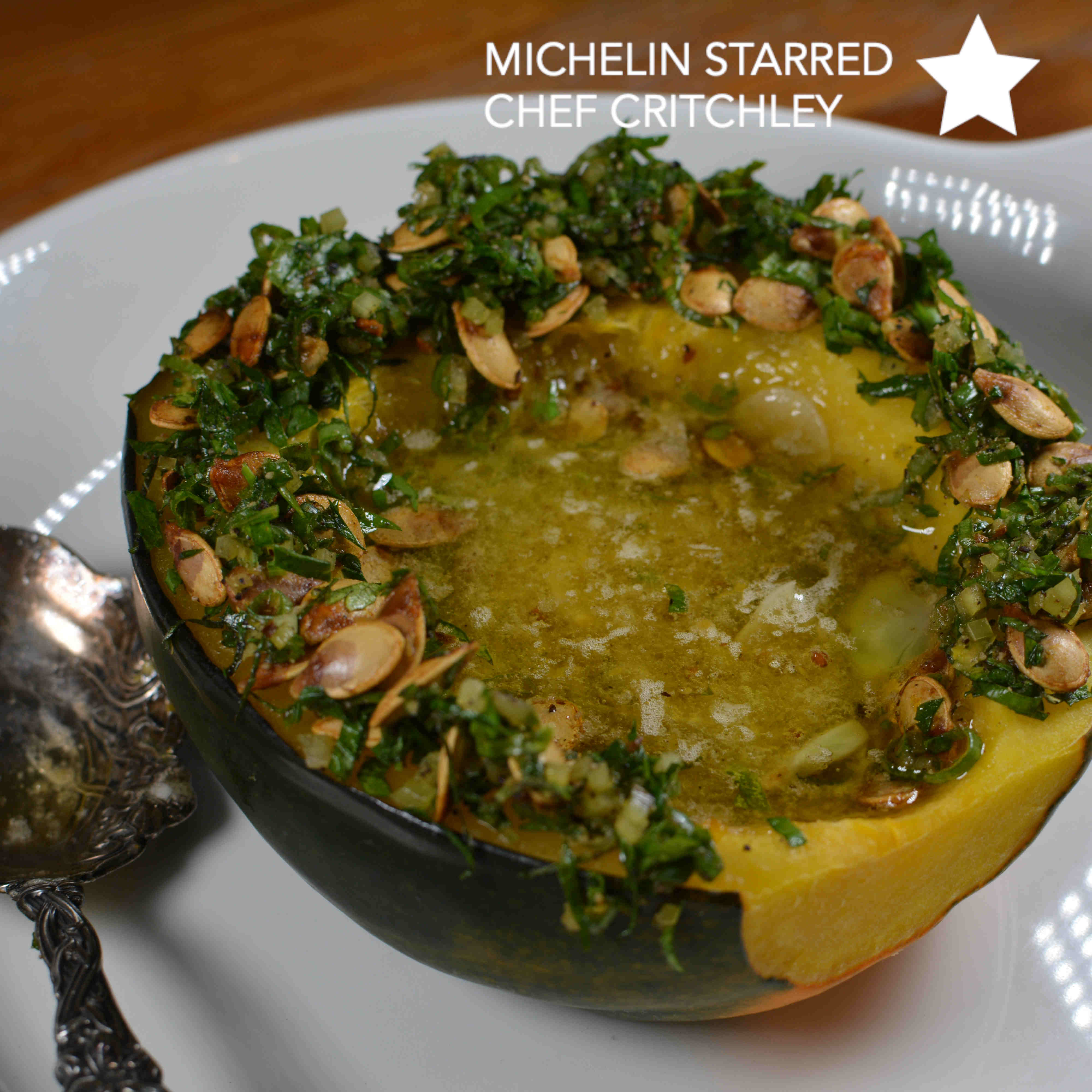 How to make whole Roasted Acorn Squash on Cinder Grill