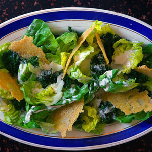Cinder Grill Kale Caesar Salad Recipe Parmesan Crisps