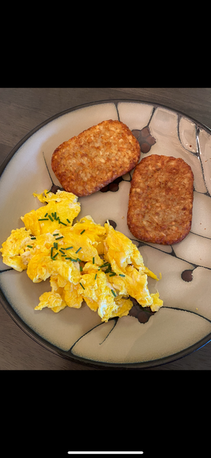 Fluffy scrambled eggs